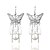 abordables Boucles d&#039;oreilles-rétro long all-match boucles d&#039;oreilles papillon perle creuse style élégant