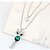 cheap Necklaces-Women&#039;s Pendant Necklace Pear Cut Long Fox Animal Ladies Double-layer Fashion Rhinestone Imitation Diamond Alloy Red Green Blue Dark Blue Necklace Jewelry For Party Daily