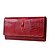 preiswerte Geldbörse damen-Damen Taschen PU / Leder Scheckheft Brieftasche / Zweifach gefaltet Rüschen Schwarz / Rot