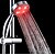 abordables Pommeaux de douche à LED-contemporain Douchette Chrome Fonctionnalité - LED, Pomme de douche