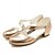 זול נעלים שטוחות לנשים-בגדי ריקוד נשים עקבים עקב עבה בוהן עגולה אבזם דמוי עור נוחות / נעלי בובה (מרי ג&#039;יין) אביב / סתיו זהב / כסף / שמלה
