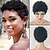 cheap Human Hair Capless Wigs-Human Hair Blend Wig Short Curly Pixie Cut Short Hairstyles 2020 Berry Curly Short Natural Black African American Wig Capless Women&#039;s Natural Black #1B