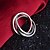 billiga Moderingar-Dam Bandring Ring Silver Legering Cirkel Form damer Ovanligt Unik design Bröllop Party Smycken Tvinnad Ryska bröllopsring