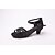 abordables Chaussures de danses latines-Chaussures Latines Chaussures de Salsa Sandale Boucle Talon Bas Noir Dorée Marron Boucle Enfant