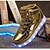 preiswerte Jungenschuhe-Jungen Schuhe Kunststoff Frühling / Sommer / Herbst Modische Stiefel / Leuchtende LED-Schuhe Sneakers Klett für Gold / Silber