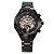 preiswerte Mechanische Uhren-WINNER Herren Totenkopfuhr Armbanduhr Mechanische Uhr Automatikaufzug Luxus Wasserdicht Transparentes Ziffernblatt leuchtend Analog Gold / Weiß Weiß / Schwarz Schwarz / Edelstahl / Edelstahl