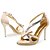 cheap Women&#039;s Sandals-Women&#039;s Sandals Stiletto Heel Novelty Club Shoes Wedding Dress Party &amp; Evening Rhinestone / Satin Flower Synthetic / Glitter / Fabric Black / Gold