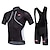 billige Tøjsæt til mænd-Fastcute Men&#039;s Short Sleeve Cycling Jersey with Bib Shorts Polyester Silicon Bike Shorts Bib Shorts Jacket Breathable 3D Pad Quick Dry Sweat-wicking Sports Solid Color Mountain Bike MTB Road Bike