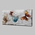 tanie Obrazy ze zwierzętami-Hang-Malowane obraz olejny Ręcznie malowane - Pop art Nowoczesny Fason europejski Naciągnięte płótka / Rozciągnięte płótno