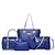 preiswerte Taschensets-Damen Taschen Andere Lederart Bag Set 6 Stück Geldbörse Set für Normal Ganzjährig Blau Schwarz Beige Grau Purpur