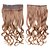 billige Syntetiske extensions-fashionable syntetisk hår 5 klip klip i 1 stykke kvinders 60cm 24 inches 120g lang syntetisk krøllet bølget hår # 4 brune