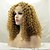 abordables Pelucas del cordón sintéticas-Peluca Lace Front Sintéticas Kinky Curly Kinky rizado Encaje Frontal Peluca Rubio Rubio fresa Pelo sintético Mujer Entradas Naturales Rubio