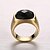 رخيصةأون Modne pierścionki-Men&#039;s Statement Ring Ring thumb ring Onyx Gold Stainless Steel Agate Ladies Classic Party Party / Evening Jewelry Emerald Cut Simulated Princess