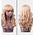 cheap Human Hair Capless Wigs-Human Hair Blend Wig Long Natural Wave Layered Haircut With Bangs Natural Wave Side Part Machine Made Women&#039;s Medium Auburn#30 Beige Blonde / Bleached Blonde