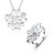 cheap Jewelry Sets-Silver Plated Jewelry Set Rings / 1 Necklace / 1 Pair of Earrings - Silver For Wedding / Daily / Casual