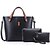 cheap Bag Sets-Women&#039;s Bags PU(Polyurethane) Bag Set 3 Pcs Purse Set Rivet Solid Colored Gray / Brown / Red / Bag Sets