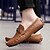 זול נעלי בד ומוקסינים לגברים-גברים נעליים עור אביב קיץ סתיו חורף נוחות נעליים ללא שרוכים עבור קזו&#039;אל לבן שחור חום
