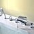 cheap Bathroom Sink Faucets-Bathroom Sink Faucet - Waterfall Chrome Deck Mounted Three Handles Five HolesBath Taps / Brass