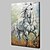 cheap Animal Paintings-Oil Painting Hand Painted - Pop Art Realism Modern Stretched Canvas