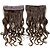 billige Syntetisk hårforlengelse-fasjonable syntetisk hår 5 klipp klippet i 1 stk kvinners 60cm 24 inches 120g lang syntetisk krøllete bølgete hår # 4 brune
