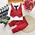 cheap Sets-Toddler Boys&#039; Clothing Set Long Sleeve Red Dark Blue Gray Striped Bow Stripes Regular