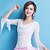 cheap Ballroom Dancewear-Ballroom Dance Tops Women&#039;s Training Viscose Draping Long Sleeve Natural Top