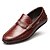 cheap Men&#039;s Slip-ons &amp; Loafers-Men&#039;s Leather Shoes Leather Spring / Fall Loafers &amp; Slip-Ons Waterproof Yellow / Brown / Dark Brown / Party &amp; Evening / Comfort Loafers