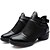 cheap Dance Sneakers-Women&#039;s Dance Shoes Leather Modern Shoes Sneaker / Split Sole Low Heel Non Customizable Black / White / Red