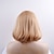 abordables Perruques Synthétiques Sans Bonnet-Perruque Synthétique Droit Droite Perruque Blond Court Blond Cheveux Synthétiques Femme Blond