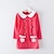 رخيصةأون فساتين كاجوال-Toddler Little Girls&#039; Dress Patchwork Red Navy Blue Long Sleeve Dresses Fall Spring