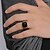 رخيصةأون Modne pierścionki-Men&#039;s Statement Ring Ring thumb ring Onyx Gold Stainless Steel Agate Ladies Classic Party Party / Evening Jewelry Emerald Cut Simulated Princess