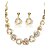 billiga Jewelry Set-Dam Smycken Set damer Europeisk 18K Guldpläterad Pärla örhängen Smycken Guld Till Bröllop Party Dagligen Maskerad Förlovningsfest Bal