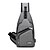 preiswerte Taschen für Herren-Unisex Leinentasche Schultertasche aus Sling Brusttasche PU-Leder Segeltuch Einfarbig Sport Outdoor Schwarz Grau