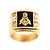 cheap Men&#039;s Rings-Band Ring freemason Golden Stainless Steel Rhinestone Gold Plated family crest Fashion Birthstones Army 8 9 10 11 12 / Men&#039;s / Imitation Diamond