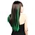 abordables Clip dans les extensions-neitsi 10pcs 18inch point culminant de couleur synthétique clip sur en extensions de cheveux verts