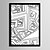 abordables Cuadros Enmarcados-Abstracto Floral/Botánico Animal Lienzo enmarcado Conjunto enmarcado Arte de la pared,PVC Material Negro Passepartout no incluidocon