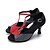 cheap Latin Shoes-Women&#039;s Latin Shoes / Jazz Shoes / Modern Shoes Elastic Fabric Buckle Sandal / Heel Rhinestone / Buckle Flared Heel Customizable Dance Shoes Red / Black / Brown / Indoor / Performance / Leather