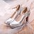 cheap Wedding Shoes-Women&#039;s Heels Party Heels Ankle Strap Heels Wedding Heels Bridal Shoes Bridesmaid Shoes Sequin Platform Chunky Heel Round Toe Ankle Strap Wedding Dress Party &amp; Evening Glitter PU Spring Summer Silver