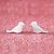 billige Mode Øreringe-Stud Earrings Bird Animal Ladies Simple Cute Small Silver Plated Earrings Jewelry Silver For Wedding Party Daily Casual