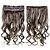 abordables Extensiones sintéticas-moda pelo sintético 5 clips clip en 1 pieza de las mujeres de 60 cm 24 pulgadas de largo 120g sintética rizada pelo ondulado marrón # 4