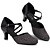 זול נעלי ריקודים ונעלי ריקוד מודרניות-בגדי ריקוד נשים נעליים לטיניות סטן אבזם עקבים קריסטל / אבזם עקב רחב מותאם אישית נעלי ריקוד שחור / ורוד / בבית / הצגה / אימון