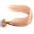 olcso Hőillesztéses póthajak-Fúziós / U típus Human Hair Extensions Egyenes Emberi haj Közepes Aranybarna Blonde Platinaszőke