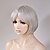 cheap Synthetic Trendy Wigs-Synthetic Wig Straight Straight Bob Wig Short Silver Synthetic Hair Women&#039;s White