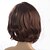 halpa vanhempi peruukki-Synteettiset peruukit Kihara Kihara Bob-leikkaus Polkkatukka Otsatukalla Peruukki Keskikokoinen Kullanruskea Synteettiset hiukset Naisten Bangsin kanssa Ruskea
