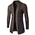 Χαμηλού Κόστους ανδρικό πουλόβερ ζακέτα-Ανδρικά Πουλόβερ Ζακέτα Πλέκω Κανονικό Μονόχρωμο Λαιμόκοψη V Καθημερινά Σαββατοκύριακο Ρούχα Χειμώνας Άνοιξη Σκούρο γκρι Καφέ M L XL