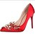 cheap Women&#039;s Heels-Women&#039;s Shoes Silk Spring / Summer Comfort / Novelty Heels Walking Shoes Stiletto Heel Pointed Toe Crystal / Flower Gray / Purple / Red / Wedding / Party &amp; Evening / Party &amp; Evening