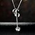 cheap Necklaces-Pendants Music Notes Sterling Silver Zircon Cubic Zirconia Basic Fashion Luxury Jewelry For Daily Casual