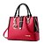 cheap Handbag &amp; Totes-Women&#039;s Bags PU Leather Satchel Zipper Top Handle Bag Ruffles Solid Colored Leather Bags Event / Party Outdoor Office &amp; Career Wine White Black Fuchsia