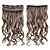 billige Syntetiske extensions-fashionable syntetisk hår 5 klip klip i 1 stykke kvinders 60cm 24 inches 120g lang syntetisk krøllet bølget hår # 4 brune