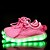 olcso Lánycipők-Lány Kényelmes / Újdonság / Világító cipők Lélegző háló Félcipők Fűző / LED Fekete / Rózsaszín / Zöld Tavasz / Ősz / Gumi